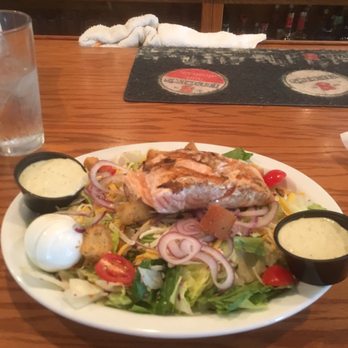 Spunktown Tavern - Garden salad with salmon - American Near Me - Boyertown, Pennsylvania