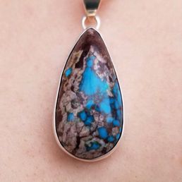 Bisbee turquoise pendant, finished! Bisbee turquoise pendant, finished!