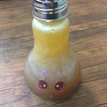 Mr Tea - Mango green tea in a cute light bulb lol - Bubble Tea Near Me - Las Vegas, Nevada Mr Tea - Mango green tea in a cute light bulb lol - Bubble Tea Near Me - Las Vegas, Nevada