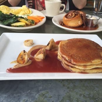 Cafe Flora - Pb and j! PANCAKES - Vegetarian Near Me - Seattle, Washington Cafe Flora - Pb and j! PANCAKES - Vegetarian Near Me - Seattle, Washington