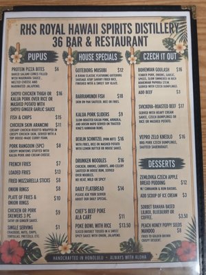 Menu photo 5 RHS Royal Hawaii Spirits Honolulu, HI Menu photo 5 RHS Royal Hawaii Spirits Honolulu, HI