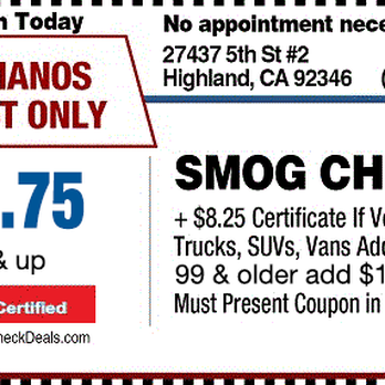 Highland Smog Check - Smog Check Low Price - Smog Check Stations Near Me - Highland, California Highland Smog Check - Smog Check Low Price - Smog Check Stations Near Me - Highland, California