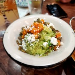 Sweet potatoe guacamole! Very fresh and tasty