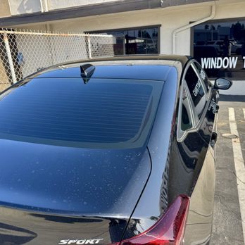 America Tint - Rear view - After the tinting. - Car Window Tinting Near Me - Chino, California America Tint - Rear view - After the tinting. - Car Window Tinting Near Me - Chino, California