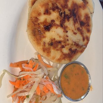Azteca Bar and Grill - Loroco Flower with cheese and the pork with cheese papusa - Mexican Near Me - Walkersville, Maryland