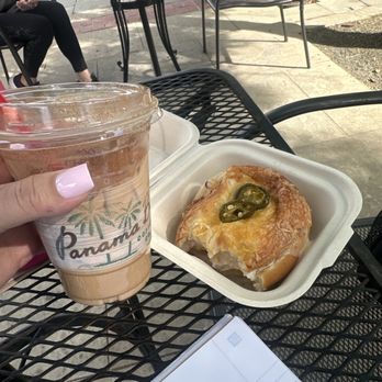 Panama Bay Coffee - Iced snickerdoodle latte & bagel sandwich - Cafes Near Me - Livermore, California Panama Bay Coffee - Iced snickerdoodle latte & bagel sandwich - Cafes Near Me - Livermore, California