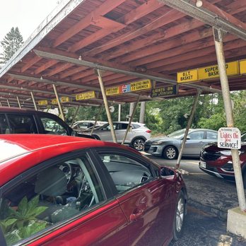Cameron's Lobster House - And this is what it looks like if you want to do drive-in - someone comes out and brings the food right to your car!!! - Seafood Near Me - Brunswick, Maine