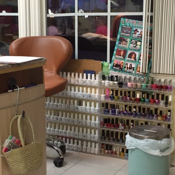 Harbor Nail & Salon - Wall of Gel Polish (couldn't get everything) - Nail Salons Near Me - Oxnard, California