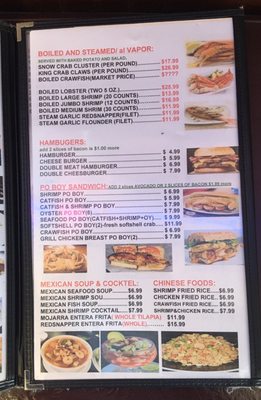Menu photo 2 Baytown Seafood Restaurant La Porte, TX