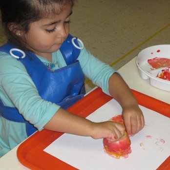 Our World Montessori - Painting with apples - Preschools Near Me - Schenectady, New York Our World Montessori - Painting with apples - Preschools Near Me - Schenectady, New York