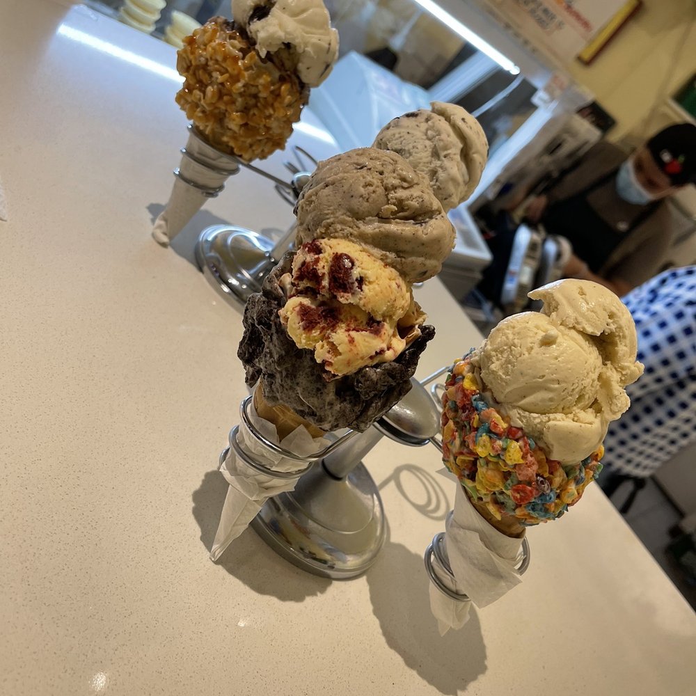 Emack and Bolio's - Our order! So many things! Yummy! - Ice Cream & Frozen Yogurt Near Me - New York, New York Emack and Bolio's - Our order! So many things! Yummy! - Ice Cream & Frozen Yogurt Near Me - New York, New York