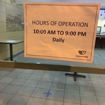Yoshinoya Lancaster - As of April 19th. They are open 10am to 9pm. - Japanese Near Me - Lancaster, California Yoshinoya Lancaster - As of April 19th. They are open 10am to 9pm. - Japanese Near Me - Lancaster, California