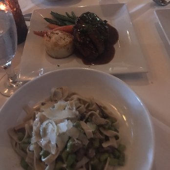 Antonia's Restaurant - This is the homemade fettuccine with mushrooms, truffle oil and various cheeses.... and the 8 Oz Filet cooked to perfection - Italian Near Me - Key West, Florida Antonia's Restaurant - This is the homemade fettuccine with mushrooms, truffle oil and various cheeses.... and the 8 Oz Filet cooked to perfection - Italian Near Me - Key West, Florida