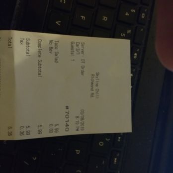 Crave Taco Week - Entree should have been $5.00 and $5.30 total, including salex tax. I was charged $6.35! Mark up of $1.05! - Festivals Near Me