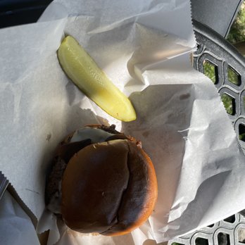 Water Street Tavern - a hamburger and pickle - American Near Me - Stoughton, Wisconsin