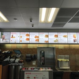 Menu behind the counter
