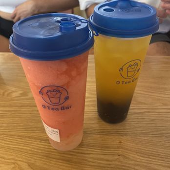 O Tea Bar - Fresh Strawberry Slush w/ crystal boba & Passionfruit Green Tea w/ boba - Bubble Tea Near Me - Las Vegas, Nevada O Tea Bar - Fresh Strawberry Slush w/ crystal boba & Passionfruit Green Tea w/ boba - Bubble Tea Near Me - Las Vegas, Nevada
