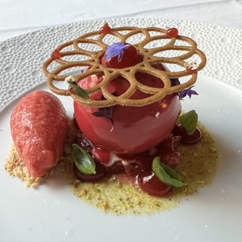 Clos Maggiore - Strawberry basil parfait - French Near Me - London, XGL