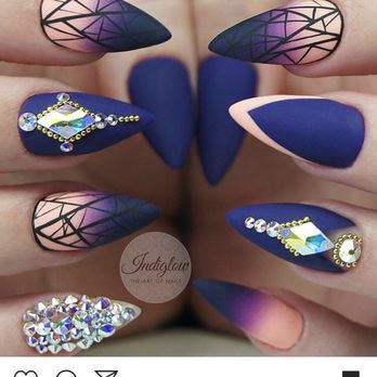 Secret Nails - This is what I asked for (only the bottom right pinky- I wanted ombré with 3 colors) - Nail Salons Near Me - Jacksonville, Florida