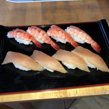 Marra's Way Sushi - a plate of shrimp and shrimp sushi - Sushi Bars Near Me - Canmore, Alberta Marra's Way Sushi - a plate of shrimp and shrimp sushi - Sushi Bars Near Me - Canmore, Alberta