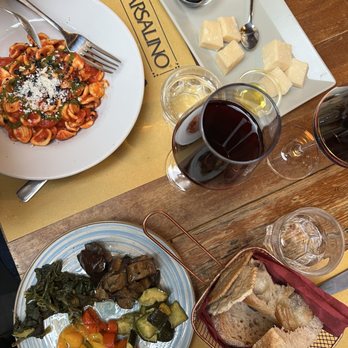 Osteria Marsalino - Mixed veggies, parm plate, Lambrusco, - Italian Near Me - Bologna, BO