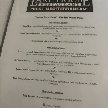Lake House Restaurant - Menu - Mediterranean Near Me - Vineland, Ontario