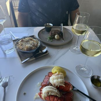 Truffle Pig Winery & Vineyards - 2 lobster tails and filet mignon with the Mac & cheese. - Wineries Near Me - Temecula, California