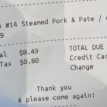 Lee's Sandwiches  - receipt - Coffee & Tea Near Me - San Jose, California