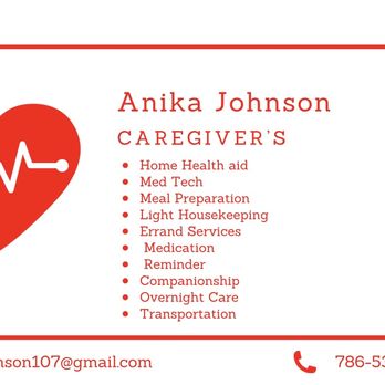 Anika Johnson Caregiver's - Home Health Care Near Me Anika Johnson Caregiver's - Home Health Care Near Me
