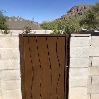 Distinctive Steel - The awesome wavy design gate to match the door. - Fences & Gates Near Me - Tucson, Arizona Distinctive Steel - The awesome wavy design gate to match the door. - Fences & Gates Near Me - Tucson, Arizona