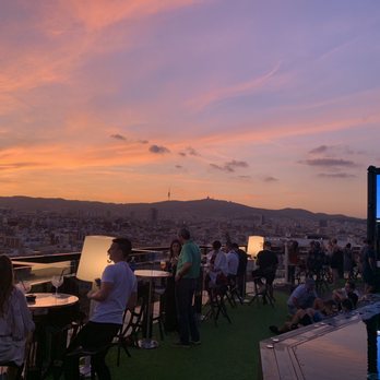 Barceló Raval - Rooftop bar view at sunset - Hotels Near Me - Barcelona, B Barceló Raval - Rooftop bar view at sunset - Hotels Near Me - Barcelona, B