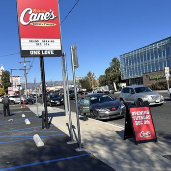 Raising Cane's Chicken Fingers - Sign - Fast Food Near Me - Canoga Park, California Raising Cane's Chicken Fingers - Sign - Fast Food Near Me - Canoga Park, California