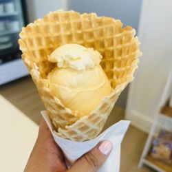 Clare's Creamery - Waffle cone- follow my ig @yelpelitegvl