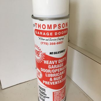 Thompson Garage Doors - Their awesome business card --- on a lubricant spray can! - Building Supplies Near Me - Sparks, Nevada Thompson Garage Doors - Their awesome business card --- on a lubricant spray can! - Building Supplies Near Me - Sparks, Nevada