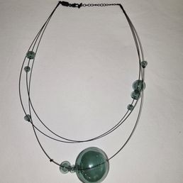Glass necklace. Glass necklace.