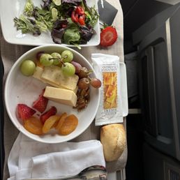 Fruit and cheese plate (Ate a little before photo)