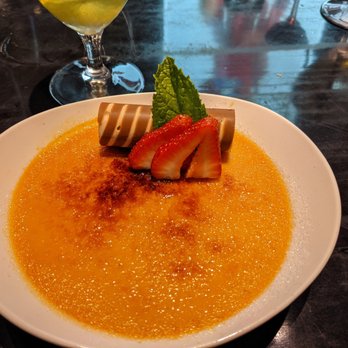 Coyote Cafe - Cream Brulee with Chocolate Hazelnut Ice Cream - New American Near Me - Santa Fe, New Mexico