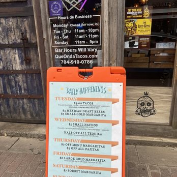 Que Onda Tacos + Tequila - Mexican Near Me - Charlotte, North Carolina Que Onda Tacos + Tequila - Mexican Near Me - Charlotte, North Carolina