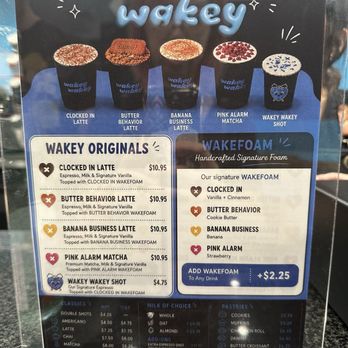 Wakey Wakey - Menu IG: @ammysalamii - Coffee & Tea Near Me - Tarzana, California Wakey Wakey - Menu IG: @ammysalamii - Coffee & Tea Near Me - Tarzana, California