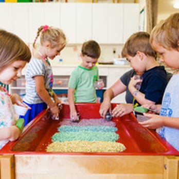 Little School - Our preschoolers exploring colored oatmeal in our sensory bin! - Child Care & Day Care Near Me - Saint Paul, Minnesota Little School - Our preschoolers exploring colored oatmeal in our sensory bin! - Child Care & Day Care Near Me - Saint Paul, Minnesota