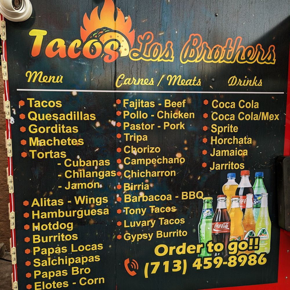 Tacos Los Brothers - Menu - Food Trucks Near Me - Houston, Texas