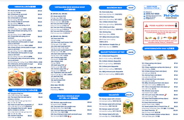 Menu photo 1 Pho Quan Maple, ON