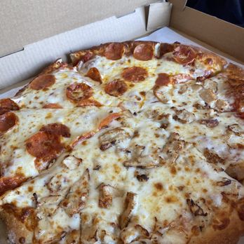Fiesta Pizza - Half Chicken Half Pepperoni Pizza - Pizza Near Me - Upland, California