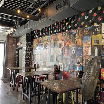 Mikey's Late Night Slice - Check out the vinyl wall! - Pizza Near Me - Cincinnati, Ohio