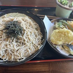 Cold soba with tempura Cold soba with tempura