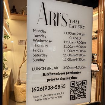 Ari's Thai Eatery - Thai Near Me - Azusa, California
