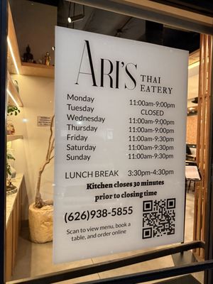 Menu photo 8 Ari's Thai Eatery Azusa, CA