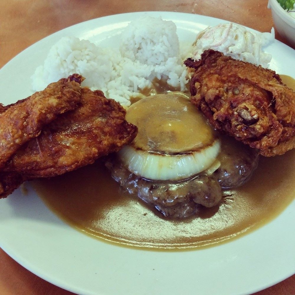 Ray's Café - Fried chicken and hamburger steak combo!!! - American Near Me - Honolulu, Hawaii Ray's Café - Fried chicken and hamburger steak combo!!! - American Near Me - Honolulu, Hawaii