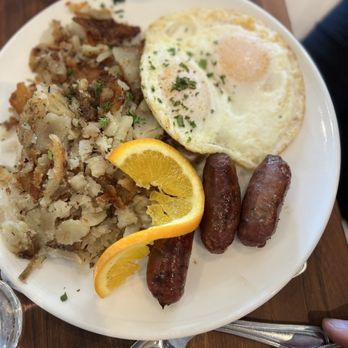 Plums Cafe - Two egg breakfast with sausage - Breakfast & Brunch Near Me - Costa Mesa, California Plums Cafe - Two egg breakfast with sausage - Breakfast & Brunch Near Me - Costa Mesa, California