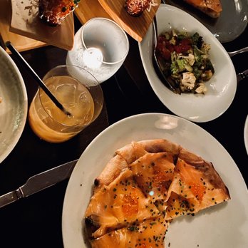 Spago - Smoked salmon pizza Tuna cones Mixed veggies - New American Near Me - Beverly Hills, California Spago - Smoked salmon pizza Tuna cones Mixed veggies - New American Near Me - Beverly Hills, California